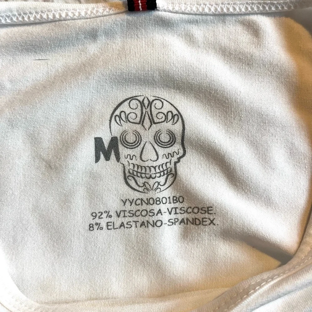 !Ay Guey! White Skull Graphic Men's T-Shirt Size Medium NWT - Picture 3 of 14